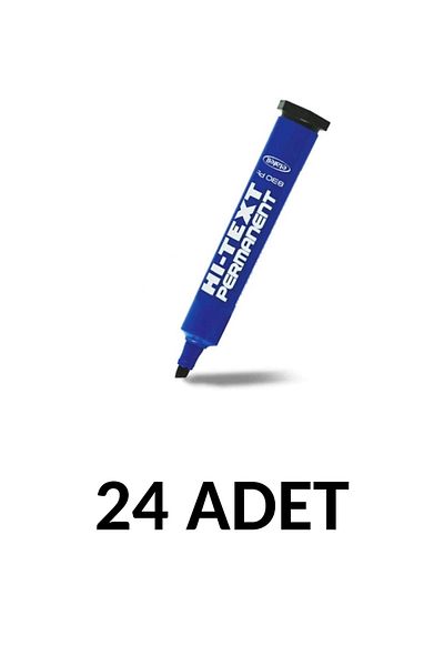 Hi-Text 24 Pieces 830pc Cut Nib Permanent Pen Parcel Pen Blue