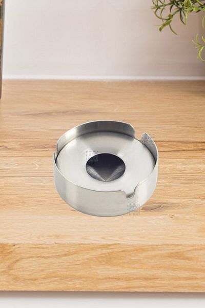 Jet's Home Single Scotch Ashtray 8 Cm Stainless Steel Ash Tray Cigarette Ashtray