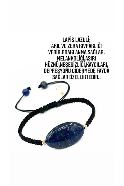 GÜMÜŞ TAŞ EVİ Lapis Lazuli Wrist Patterned
