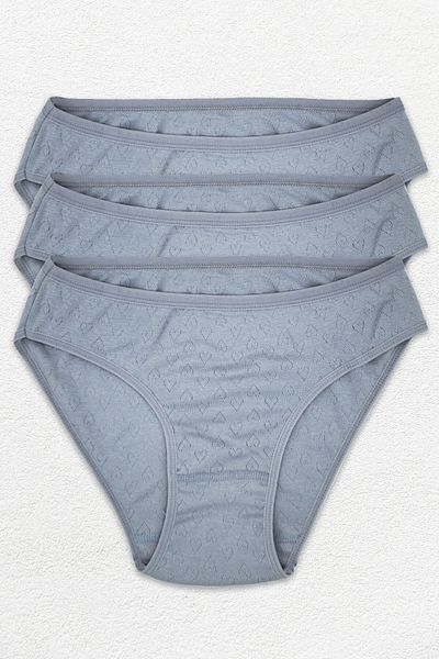 ali altun iç giyim 3 Pieces Women's Cotton Ribbed Panties