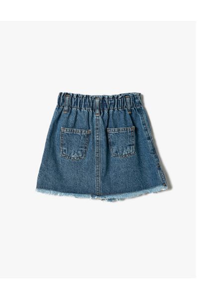 Koton Girl's Mini Denim Skirt 3wkg70001ad