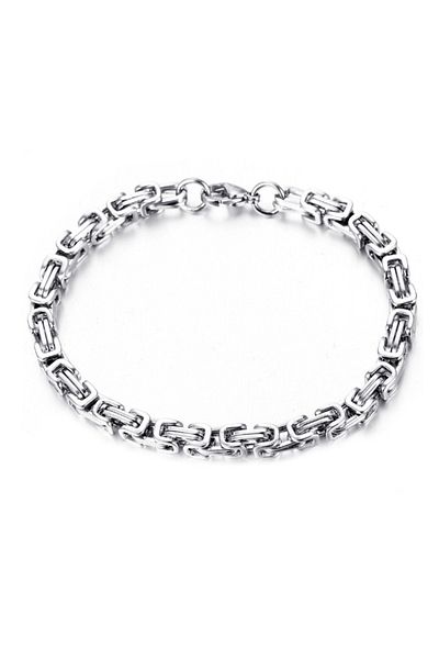 Chavin King Model 5 MmGray Steel Men's Bracelet Az68-5slv