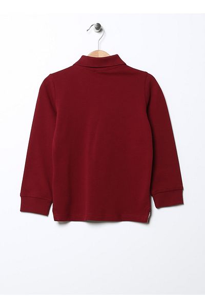 U.S. Polo Assn. Boy's Red Sweatshirt - Plain Tp01Kıdssk022