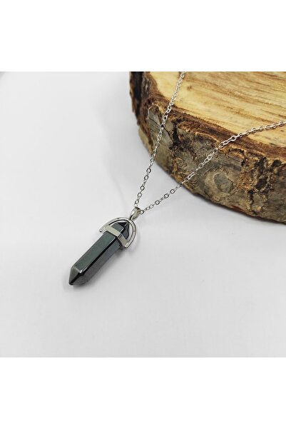 ByKolyeucum قلادة من حجر الهيماتيت الطبيعي