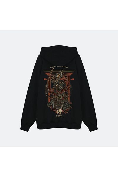 Shout Oversize Samurai Japan Unisex Hoodie