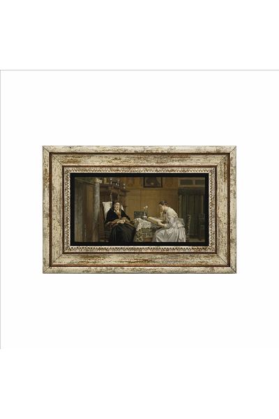 BAKSEPETE Sunday Morning Hendrik Jacobus Scholten Printed Natural Stone Painting 20Cmx30Cm Drg-077