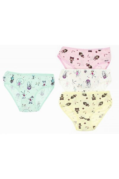 Poli Underwear Κοριτσίστικο εσώρουχο 3 τεμαχίων με σχέδια