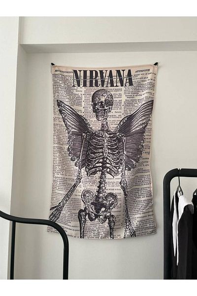 Planet Butik غطاء حائط نيرفانا سكيلتون - Tapestry I 70 × 100 سم