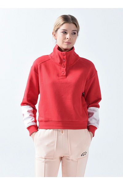 ECKO UNLTD Ecko Unlimited Women's Sweatshirt - Stand Collar, Red, Lesli