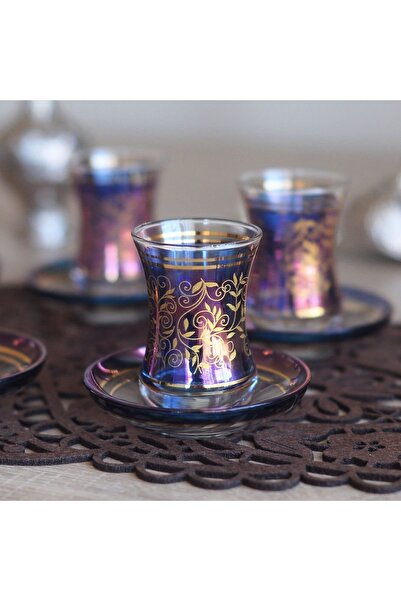 Elen Hediyelik Lüster Ivy Tea Set Navy Blue