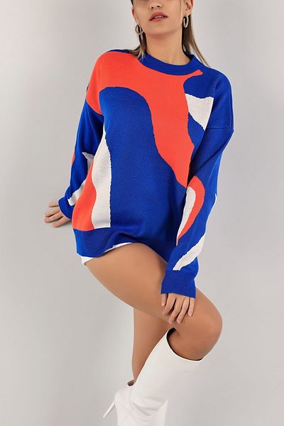 vuvutasarım New Season Design Piece Model Crew Deck Tricoturi Pulover de damă