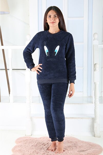 ASEL PİJAMALARI Mother-daughter Combination Plush Pajama Set