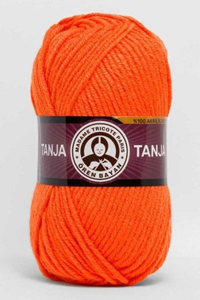 Ören Bayan 100 gr Πολύχρωμο νήμα πλεξίματος Tanja - 147 Neon Orange