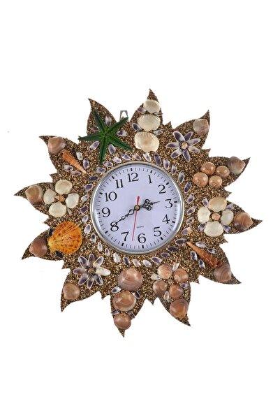 Deniz Yıldızı Sanat Renkli Duvar Saatleri,doğal Deniz Kabuklarından Quartz Ma...