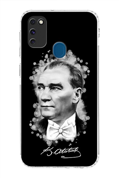 PrintiFy Samsung Galaxy M21 Uyumlu Kamera Korumalı Kapak Atatürk Tasarımlı Şe...