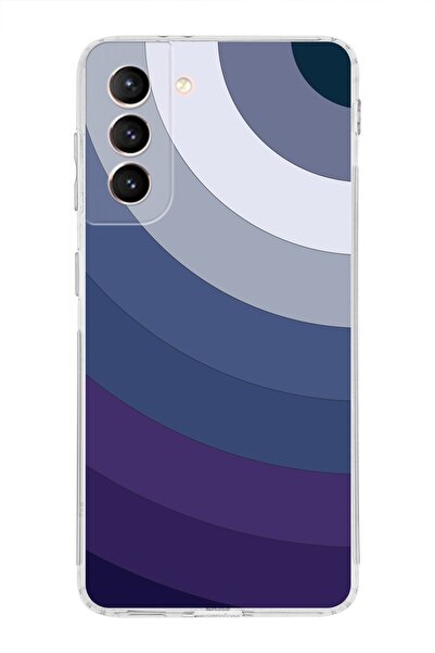 PrintiFy Samsung Galaxy S21 Kamera Korumalı Kapak Renk Cümbüşü Tasarımlı Şeff...