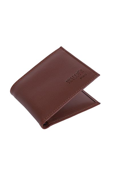 Walle's Polo Classic Model Men's Tan Leather Wallet with Money Compartment, 4 Cards and 2 Id Compartments - Card Holder