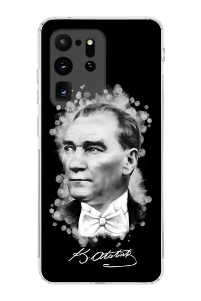 PrintiFy Samsung Galaxy S20 Ultra Uyumlu Kamera Korumalı Kapak Atatürk Tasarı...