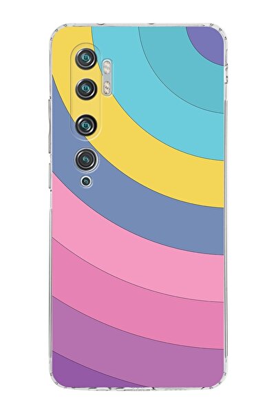PrintiFy Xiaomi Mi Note 10 Pro Kamera Korumalı Kapak Renk Cümbüşü Tasarımlı Ş...