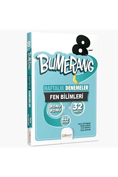 Günay Yayıncılık Günay Yayınları 8.sınıf Lgs Bumerang 32 Haftalık Fen Bilimle...