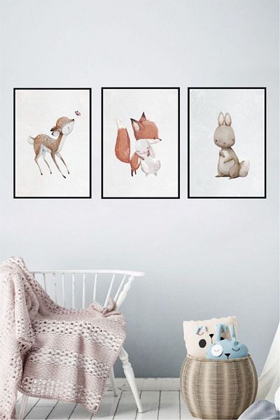 Piksel Grafik Set de postere adezive Woodland