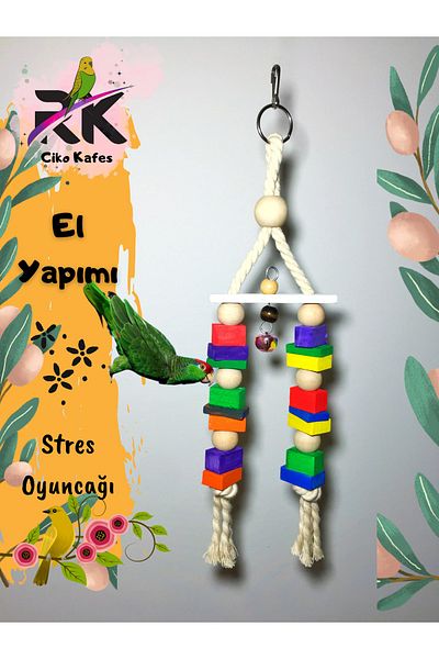 Ciko Kafes Parrot Toy with Bells
