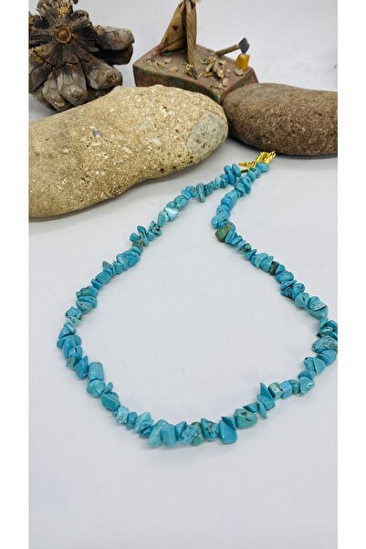 Porsuk Alternatif قلادة نسائية مصنوعة يدوياً من الحجر الطبيعي الفيروزي