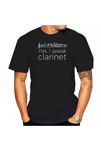 Herşey Nota تيشيرت كلارينيت للجنسين