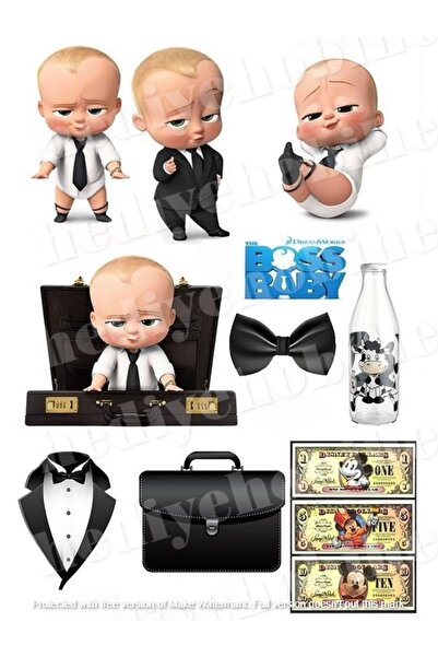 hediyehobihersey Patron Bebek Yenilebilir Gıda Baskısı, Yenilebilir Pasta Süsü, Kurabiye Şekerli Kağıt