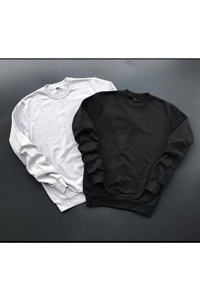 NewCabin New Season Fleece Unisex Φούτερ με λαιμόκοψη 2 Συσκευασία