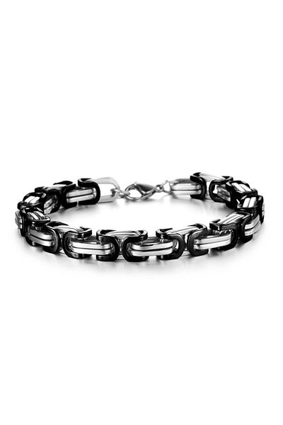 Chavin Men's Gray Steel Thick King Model 8 MmBracelet ehy-df14sy