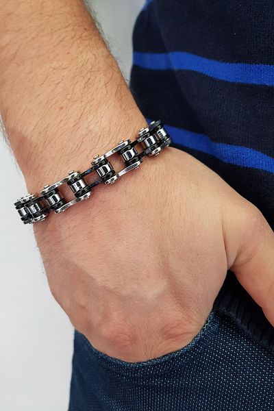 Chavin Thick Chain Design Steel Men's Bracelet Eh36sy