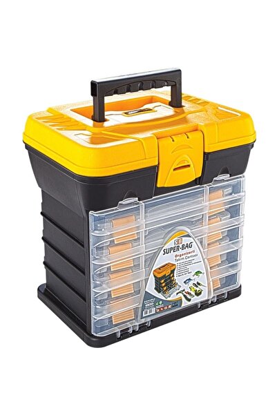 Süper Bag Organizerli Hobby Oturmali Kilitli Çanta Sarı