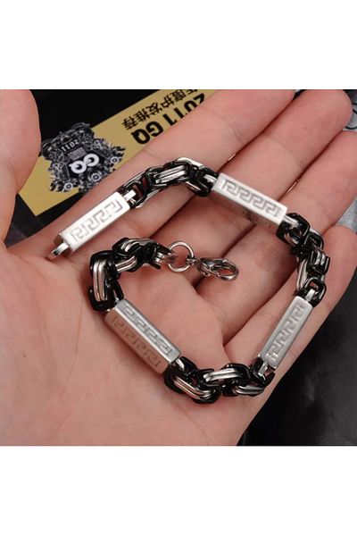 Chavin 6 mmKing And Greek Pattern Steel Men's Bracelet Dg99sy