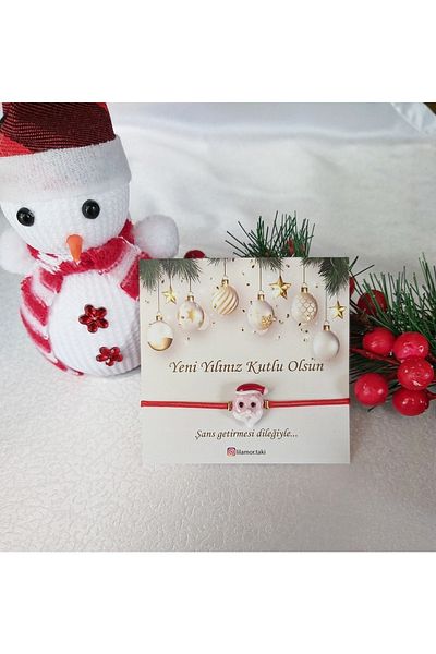 Lilamor Christmas Gift Murano Glass Bead Santa Claus Bracelet