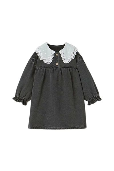 HAVİSA KİDS Girl's Black Denim Jeans Dress