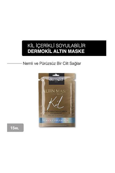 Dermokil Peelable Gold Face Mask For All Skin Types 15 Ml X 3 Pieces
