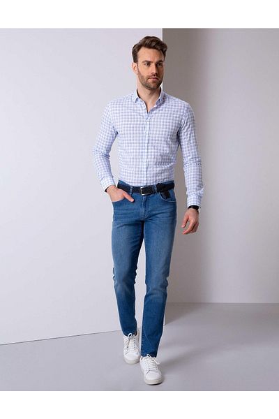 Pierre Cardin Ανδρικό πουκάμισο γαλάζιο Slim Fit