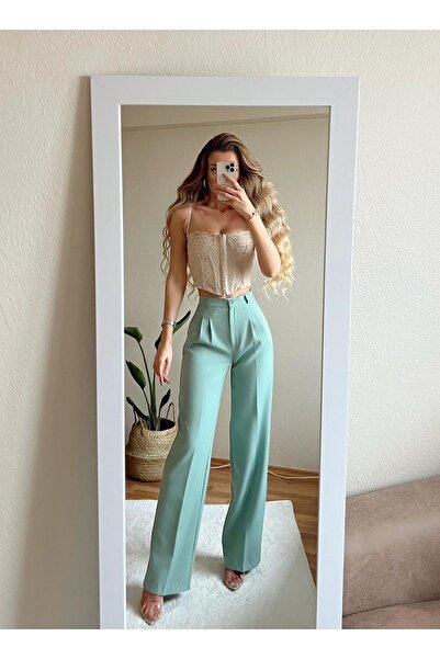 MOCCHI Four Seasons Atlas Fabric Palazzo Women's Suit