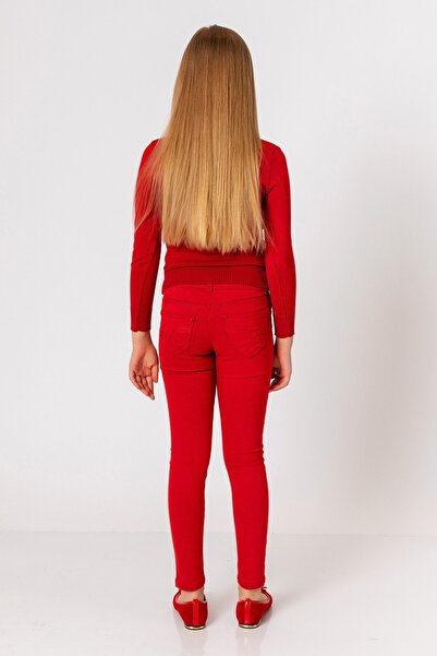 incity Kız Çocuk Çiçek Islemeli Kazak