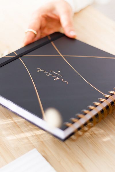 Matt Notebook Indefinite Planner Square Agenda Black