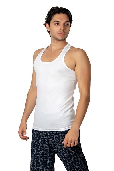 Gizem iç giyim Pack of 3 White Rican Men's Ribbed Athlete