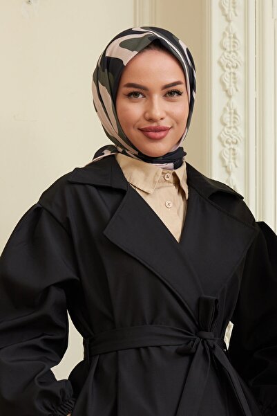 İpekhan Κασκόλ από βαμβακερή βισκόζη Twist Black Mink