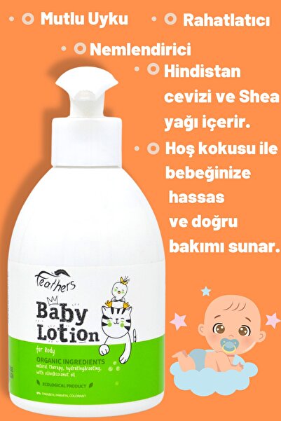 Cosmolive Bebek Losyonu | Organik Içerikli | Zeytinyağı & Aloe Vera | Paraben & Parafin Içermez | 300 ml