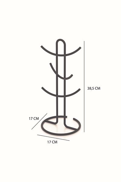 Teknotel Закачалка за чаши, черна, Mg303