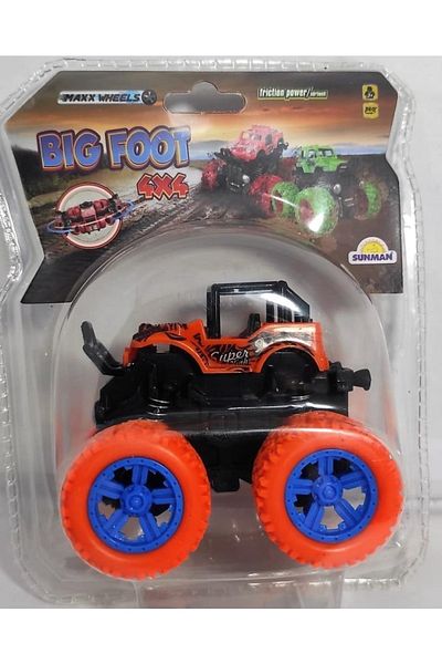 Maxx Wheels سيارة احتكاك بيج فوت 4x4 برتقالية