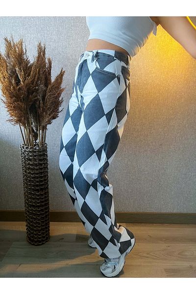 MET AND MARCH Baklava Pattern Jean Trousers