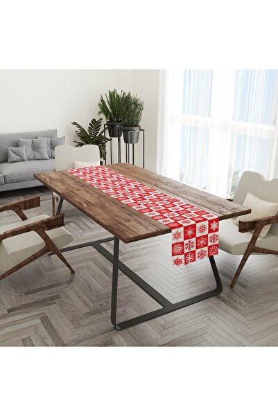 menesahome Сніжинка з малюнком бігун, червоний білий бігун, новорічний бігун ...