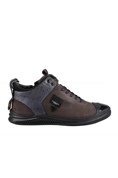 MARCOMEN 16106 Ανδρικά παπούτσια casual από γνήσιο δέρμα καπνιστό
