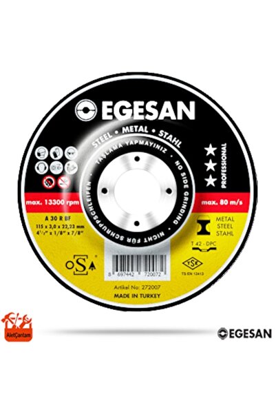 Egesan Metal Kesici Disk Spiral Flex Taşı 115 Mm (115x3 Küçük Boy)